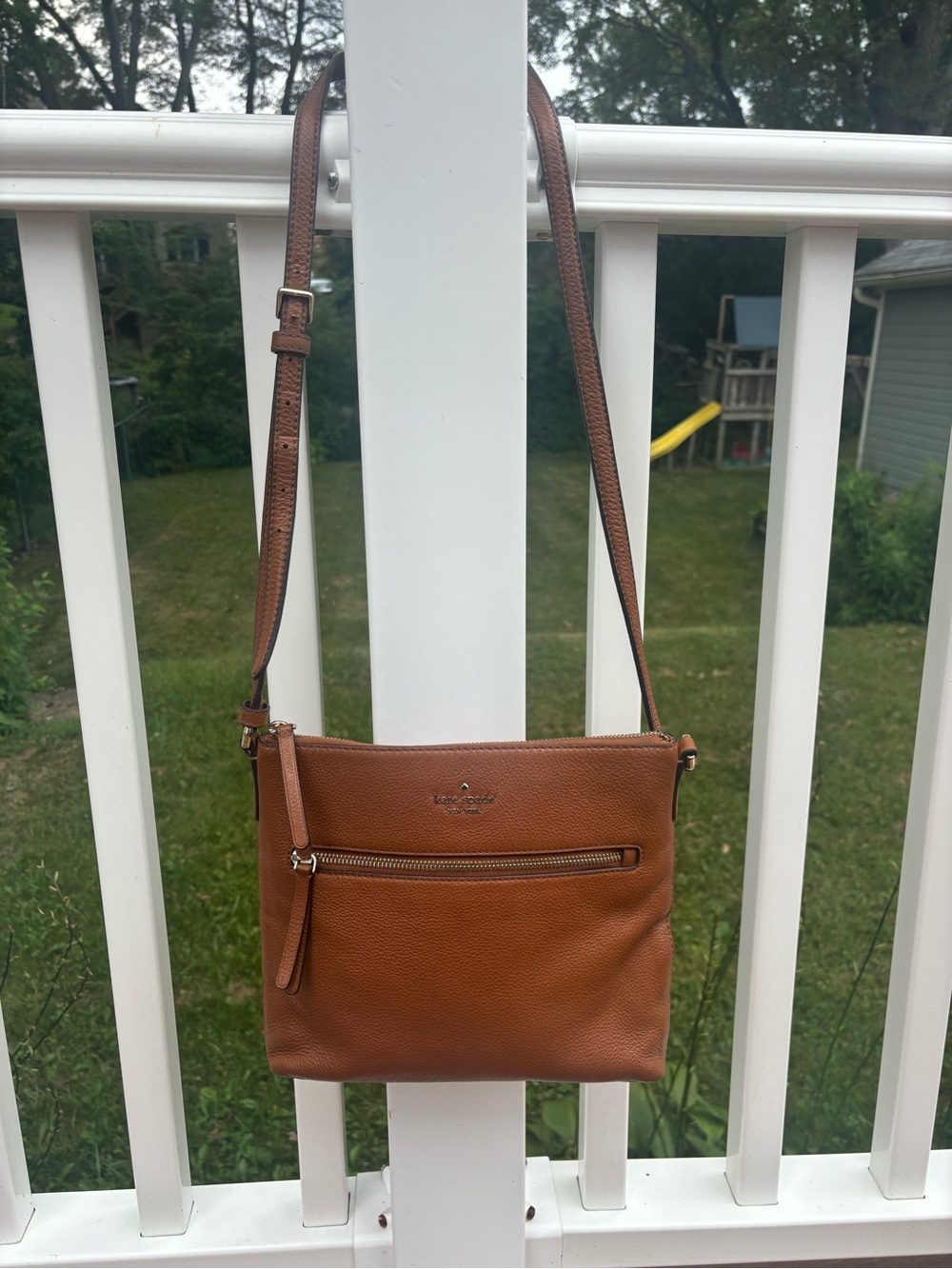 Kate Spade Jackson Pebbled Leather Top Zip Crossbody Bag